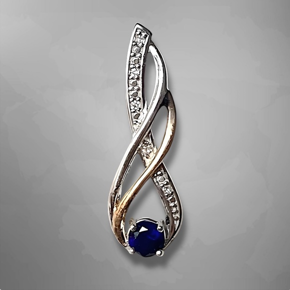 10k & 925 sterling silver pendant - Picture 1 of 6